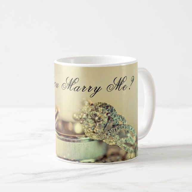 Gold werden Sie heiraten mich Vorschlag Script Ele Kaffeetasse (VorderseiteRechts)