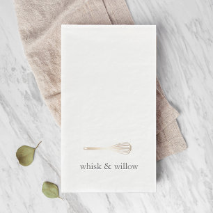 Gold Whisky Name der Bäckerei oder des Caterings Serviette