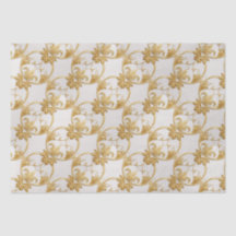 Gold White AI Art Tissue Paper