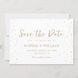 Gold & White Beautiful Elegante Hochzeit Save The Date