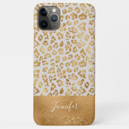 Gold White Bling Luxus Sparkle Leopard Print Case-Mate iPhone Hülle