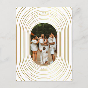 Gold White Custom Foto Family Weihnachten