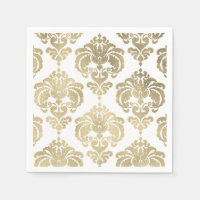 Gold & White Damask Vintage Wedding Event Party