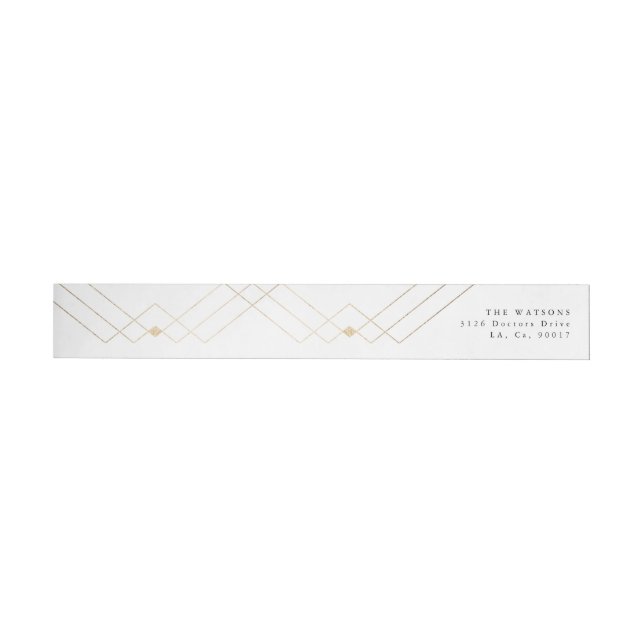 Gold White Elegance Diamond Geo Deko Wedding (Person)