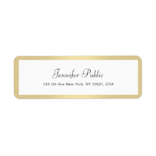 Gold White Elegant Handschrift Name Beruflich