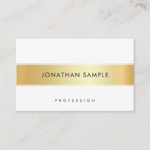 Gold White Elegant Template Moderne, einfach und i Visitenkarte