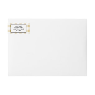 Gold White Gingham Pattern