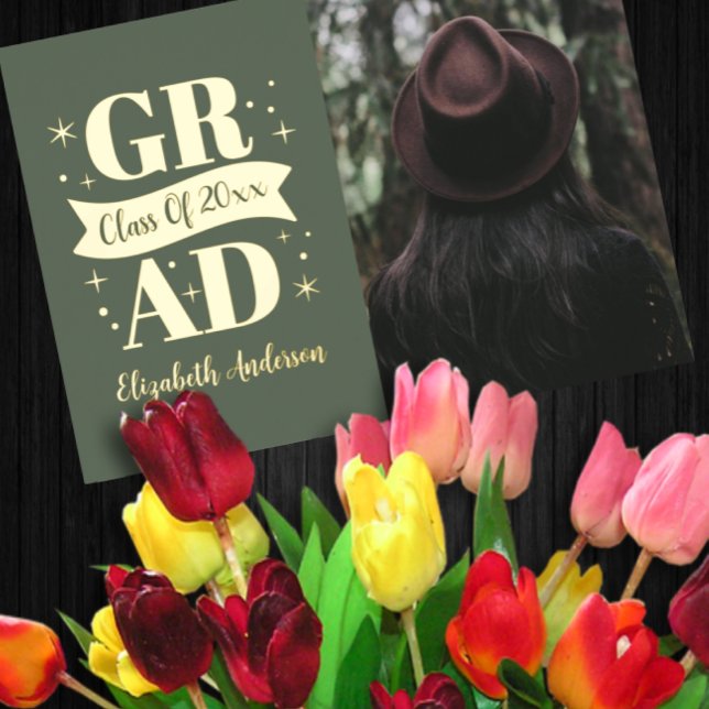 Gold & White Graduation Announcement Folieneinladung (Von Creator hochgeladen)