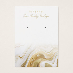 Gold White Marbour Agate Display Cards sammeln