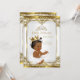 Gold White Pearl Princess Baby Shower Ethnic Einladung (Vorderseite/Rückseite Beispiel)