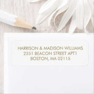 Gold White Return Address