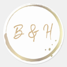 Gold & White Shiny Glam Moderne Minimale Hochzeit