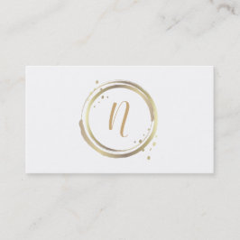 Gold & White Shiny Glam Moderne Minimale Hochzeit Visitenkarte