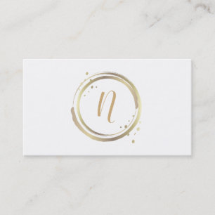 Gold & White Shiny Glam Moderne Minimale Hochzeit Visitenkarte