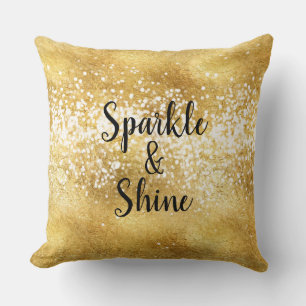 Gold White Sparkle Shine Kissen