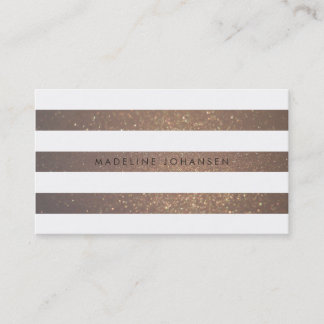 Gold White Strips Haare Stylist Business Cards Visitenkarte