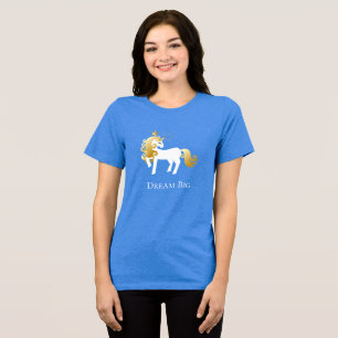 Gold White Unicorn Dream Tri-Blend Shirt
