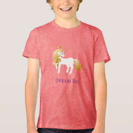 Gold White Unicorn Dream Tri-Blend Shirt