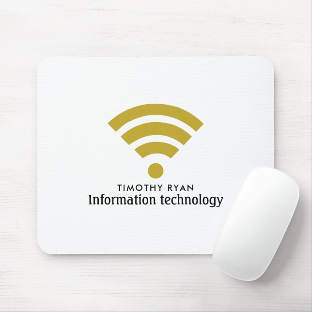 Gold Wi-Fi-Logo, Informationstechnologie, Computer Mousepad (Mit Mouse)