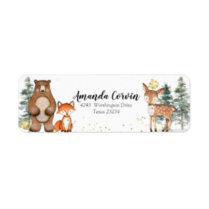 Gold Winter Foods Address Label