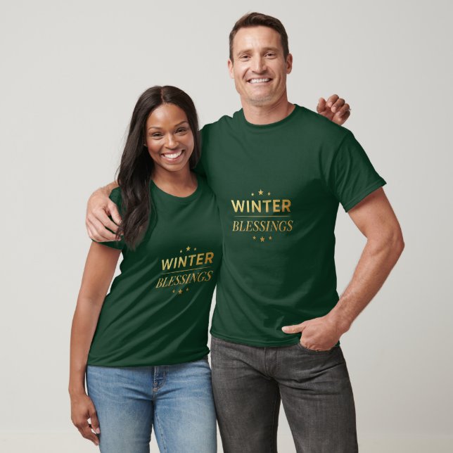Gold Winter Segen Shirt|Festliches Weihnachtsfest  T-Shirt (Unisex)