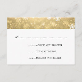 Gold Winter Wonderland Elegante Wedding UAWG RSVP Karte