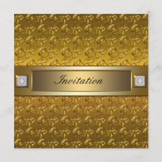 Gold Wirbel Gold Jeden Anlaß Party Template Einladung