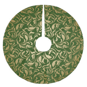 Gold Wirbel Polyester Weihnachtsbaumdecke