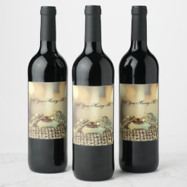 Gold wird Sie heiraten Ich Vorschlag Skript Weinetikett