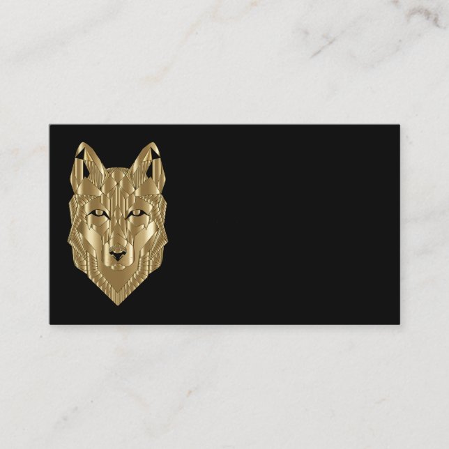 Gold Wolf Business Cards Visitenkarte (Vorderseite)