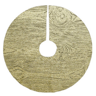 Gold Wood Glitzer Textur Hintergrund Polyester Weihnachtsbaumdecke