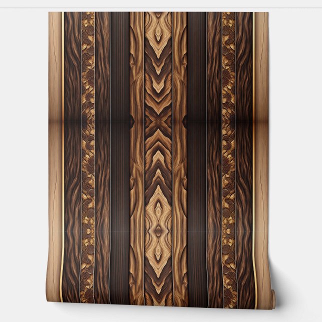 Gold Wood Modern Art Lamperia Tapete (Abrollen)