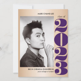 GOLD YEAR | FOTO für LILA UNI ABSCHLUSS Karte