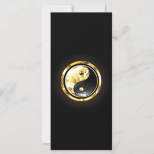 Gold Yin Yang auf schwarz