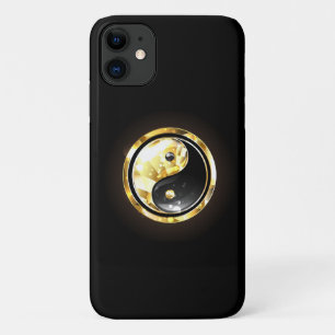 Gold Yin Yang auf schwarz Case-Mate iPhone Hülle