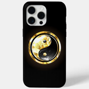 Gold Yin Yang auf schwarz Case-Mate iPhone Hülle
