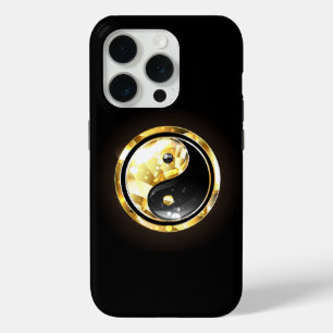 Gold Yin Yang auf schwarz Case-Mate iPhone Hülle
