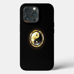 Gold Yin Yang auf schwarz Case-Mate iPhone Hülle