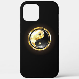 Gold Yin Yang auf schwarz Case-Mate iPhone Hülle