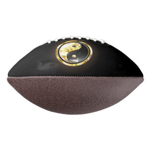 Gold Yin Yang auf schwarz Football
