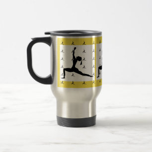 Gold Yoga Design Reise/Pendlerfahrten Tasse: Kaffe Reisebecher