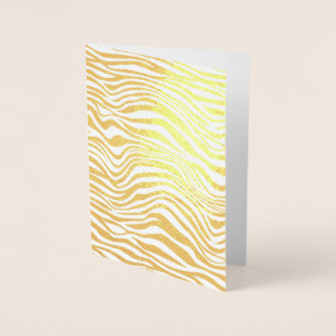 Gold-Zebra-Blankenkarte Folienkarte