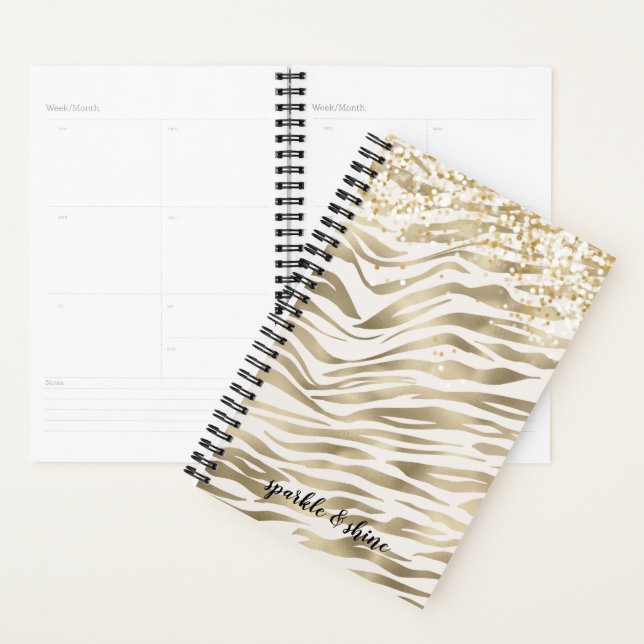 Gold Zebra Print Confetti Planer (Anzeige)