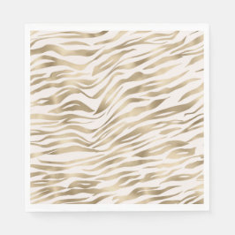 Gold Zebra Print Serviette