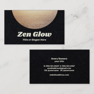 Gold Zen Circle Black Visitenkarte