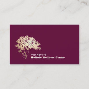 Gold Zen Tree Holistische und alternative Gesundhe Visitenkarte
