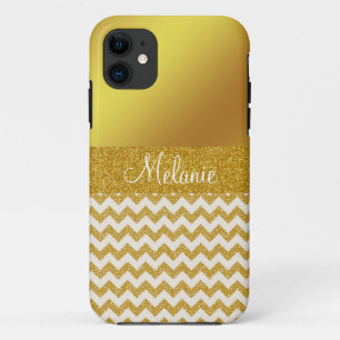 Gold Zickzack iPhone Case