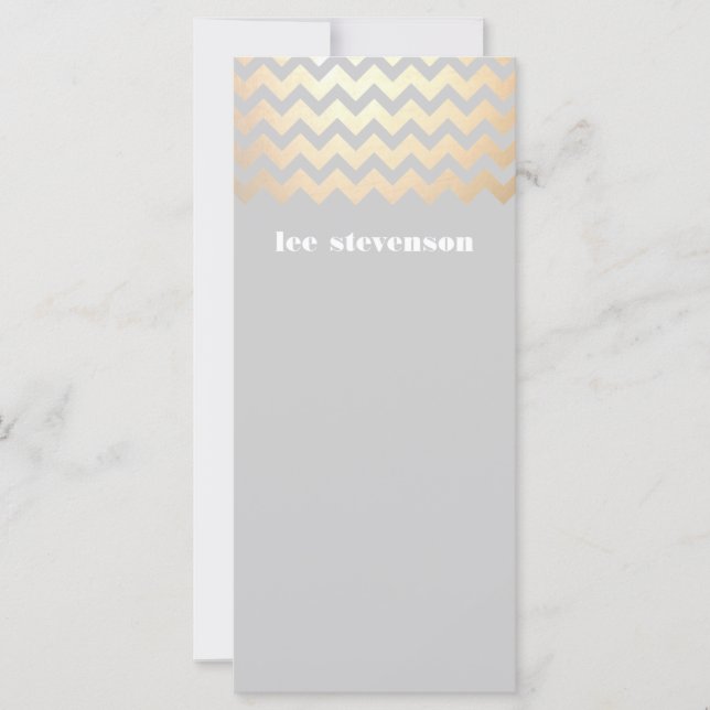 Gold Zig Zag Muster Black (Vorderseite)