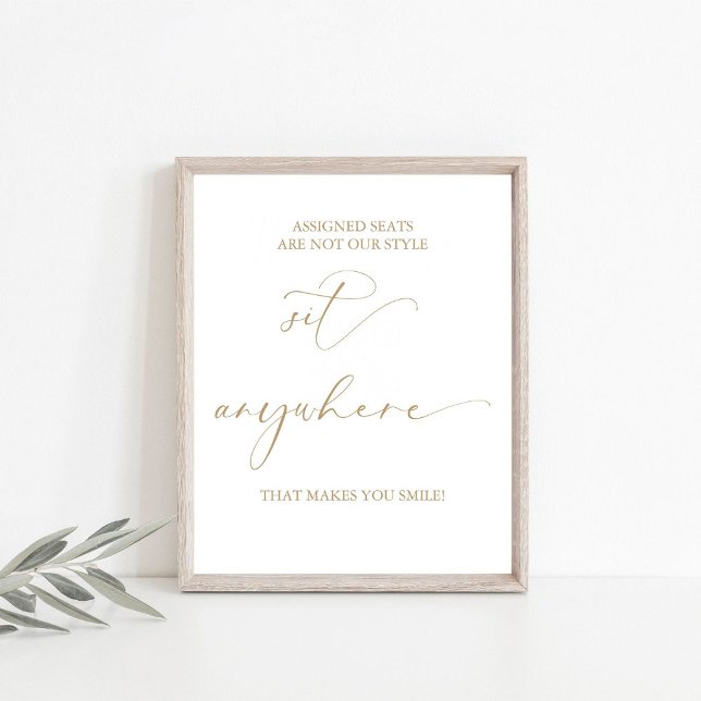 Gold-zugewiesene Sitzplätze sind nicht unser Stil Sockelschild (Von Creator hochgeladen)