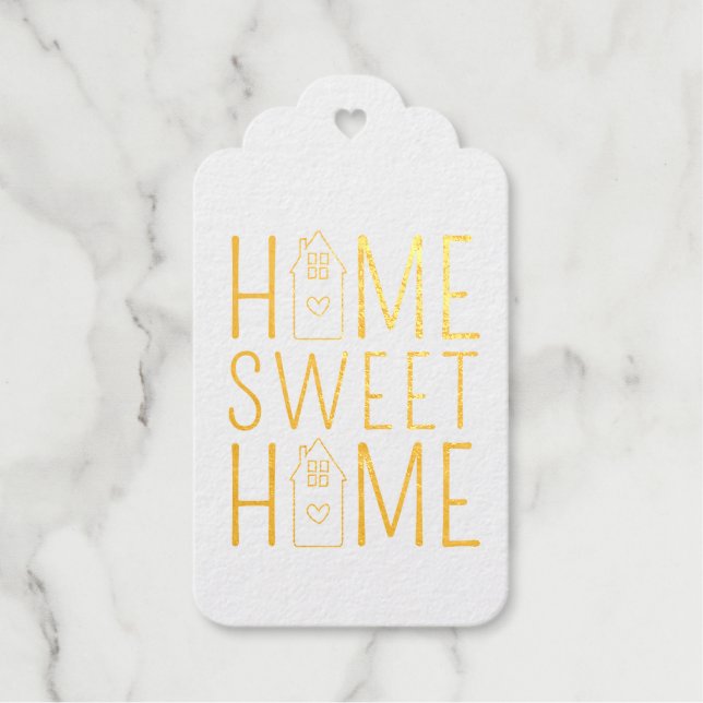 Gold Zuhause Sweet Zuhause New Homeowner Realty Geschenkanhänger (Vorderseite)